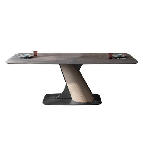 Brayden Studio® Hux Metal Base Dining Table | Wayfair